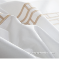 Conjuntos de cama de linho de cama de algodão branco de algodão branco